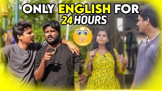 24 HOURS ONLY ENGLISH CHALLENGE 😂 Funny [upl. by Ephram]