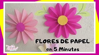 Como hacer FLORES DE PAPEL fáciles En Menos de 5 MINUTOS [upl. by Eirrehc472]