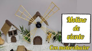 🌟 Como hacer un molino de viento con un motoreductor y material reciclado ♻️ [upl. by Rora]