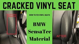 CRACKED LEATHER  VINYL SEAT  How to BMW Sensatec Repair [upl. by Yssep603]