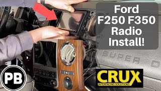 2008  2016 Ford F250 F350 Radio Install [upl. by Llenrap]