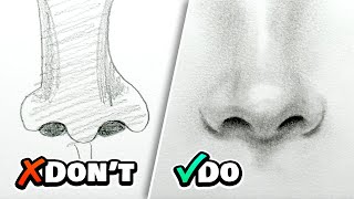 DOs and DON’Ts How to Draw a Realistic Nose [upl. by Thornton]