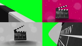 Clapperboard Transition  Film Clapper Transition Green Screen  Graphics amp Animation [upl. by Dora]