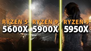 AMD Ryzen 5 5600X vs Ryzen 9 5900X vs Ryzen 9 5950X [upl. by Nnyleak]