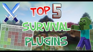 Top 5 SURVIVAL Minecraft Plugins [upl. by Gladdy]