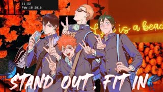 ¦¦× Stand Out Fit In ×¦¦ Haikyu lyric text¦¦× 🏳️‍🌈Pride Month Special🏳️‍🌈 ×¦¦ [upl. by Shalne]