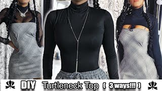 DIY Turtleneck Top One Pattern Three Shirts  Brandy Melville Inspired [upl. by Adaynek704]