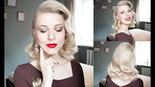 1950s Old Hollywood Diva Hairstyle Tutorial [upl. by Ahsiuqram]