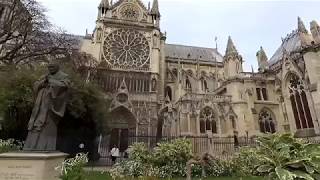 Walking tour of Notre Dame Cathedral Paris [upl. by Neil]