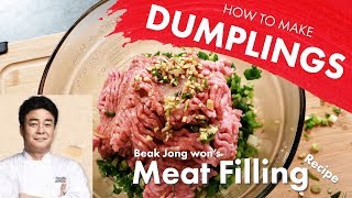 How to Make the Meat filling for Dumplings Mandu [upl. by Annyahs]