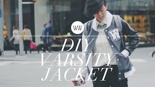 How to Make a Varsity Jacket Letterman Jacket  WITHWENDY [upl. by Landre]