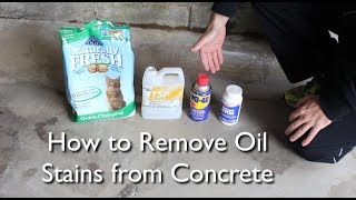 How to Remove an Oil Stain from Concrete [upl. by Llerrah]