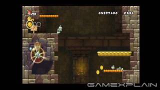 New Super Mario Bros Wii Level 6 Castle 1 Star Coins [upl. by Schilt]