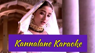 Kannalane Karaoke  Lyrics  Bombay  AR Rahman  HD 1080P [upl. by Ydieh]