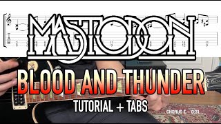 Blood and Thunder  Mastodon Guitar Lesson  Tab [upl. by Laenaj]