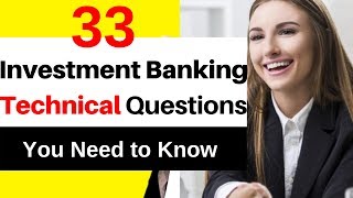 Investment Banking Technical Interview Questions [upl. by Musser]