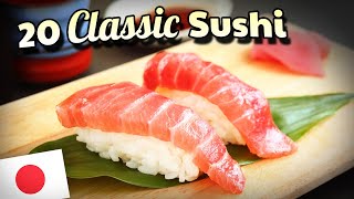 🇯🇵 SUSHI 101 Different Types of Sushi in Japan 🇯🇵 [upl. by Ayotna]