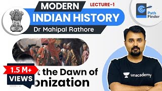 L1 India at the dawn of Colonisation  Modern Indian History  UPSC CSE  Dr Mahipal Rathore [upl. by Etteniotna]