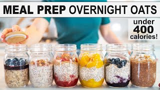 OVERNIGHT OATS  Easy Healthy Breakfast Meal Prep  5 New Flavors [upl. by Jermyn162]