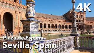 Plaza de Espana Sevilla Spain  2020 4K [upl. by Galatia458]