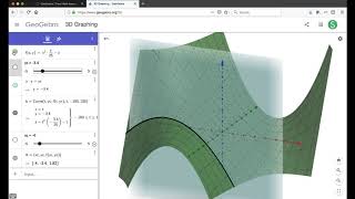 Exploring Partial Derivatives in GeoGebra 3D [upl. by Skutchan]