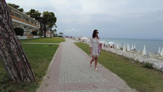 Day Walk in Chaniotis Kassandra Halkidiki  Greece Walking Tour 4K [upl. by Ladew282]