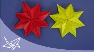 Origami Stern für Weihnachten  Faltanleitung [upl. by Anderson931]