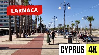 LARNACA CYPRUS 🇨🇾 4K Ultra HD  City Centre Walking Tour [upl. by Esnahc]