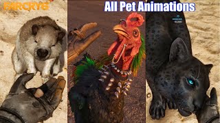 Far Cry 6  Petting all Companions amp Animals Pet Animations [upl. by Ennayr]