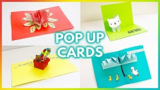 5 Simple and Easy Pop Up Card Tutorials [upl. by Asselim254]