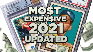 Most Valuable Sports Cards in the World ALL TIME 2021 UPDATE Expensive [upl. by Xylina]