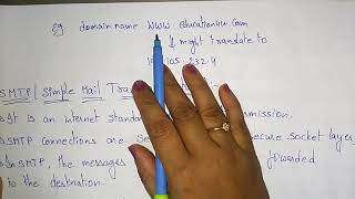 Application layer protocols  DNS  SMTP  Data Communication  Lec36  Bhanu Priya [upl. by Sirod]