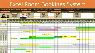 Excel Room Bookings Calendar [upl. by Haet]