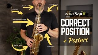 Beginner Saxophone Lesson 3  Setup Ideal Hand amp Body Position [upl. by Sybley]