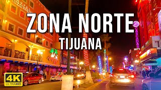 Zona Norte Tijuana  Red Light District Drive  Tijuana Nightlife  Baja California  Mexico [upl. by Niwri545]