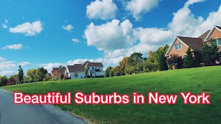 Beautiful Suburban Neighborhoods in New York USA  Driving Tour [upl. by Etnor]