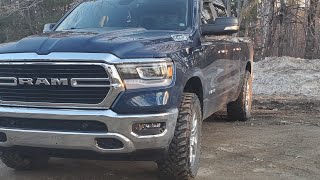 2019 Ram 1500 Bighorn Leveled on 35 x 125 TIRES Stock Wheels [upl. by Pollock]