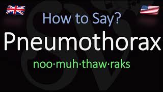 How to Pronounce Pneumothorax CORRECTLY Meaning amp Pronunciation [upl. by Latsryc]