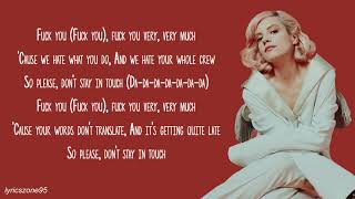 Lily Allen  Fuck You Lyrics [upl. by Arodasi603]