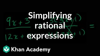 Simplifying rational expressions introduction  Algebra II  Khan Academy [upl. by Ilyak856]