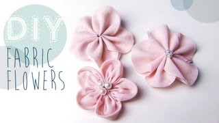 DIY StoffBlumen selber machen [upl. by Nossah]