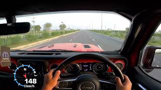 2022 Jeep Wrangler Rubicon 0160 kmh Acceleration [upl. by Ellehsal]