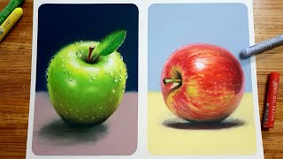 Apple  Oil pastel Drawing asmr  Swanee art [upl. by Atkinson379]