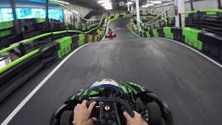 Racing Electric Go Karts At 35 MPH  Andretti Indoor Kart amp Games Orlando [upl. by Brynn]