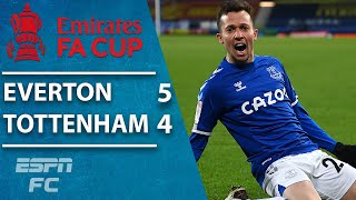 Everton outlasts Tottenham in 9GOAL THRILLER  ESPN FC FA Cup Highlights [upl. by Dumond]