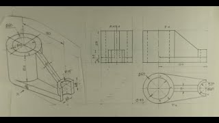 Orthographic Projection  Engineering drawing  Technical drawing [upl. by Frechette]