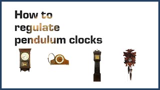 How to Regulate Pendulum Clocks [upl. by Aztirak]