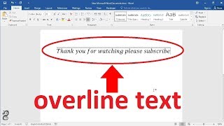 How to overline text in word [upl. by Akeryt]