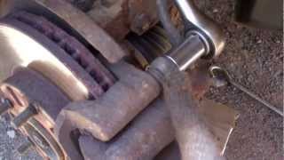 How to lubricate caliper slider pins [upl. by Pyle453]