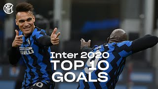 INTER TOP 10 GOALS  2020 REVIEW feat Romelu Lukaku Lautaro Martinez Achraf Hakimi ⚽⚫🔵 [upl. by Yhtak]